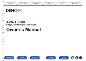 Denon AVRX6300H Audio/Video Receiver Operating Manual
